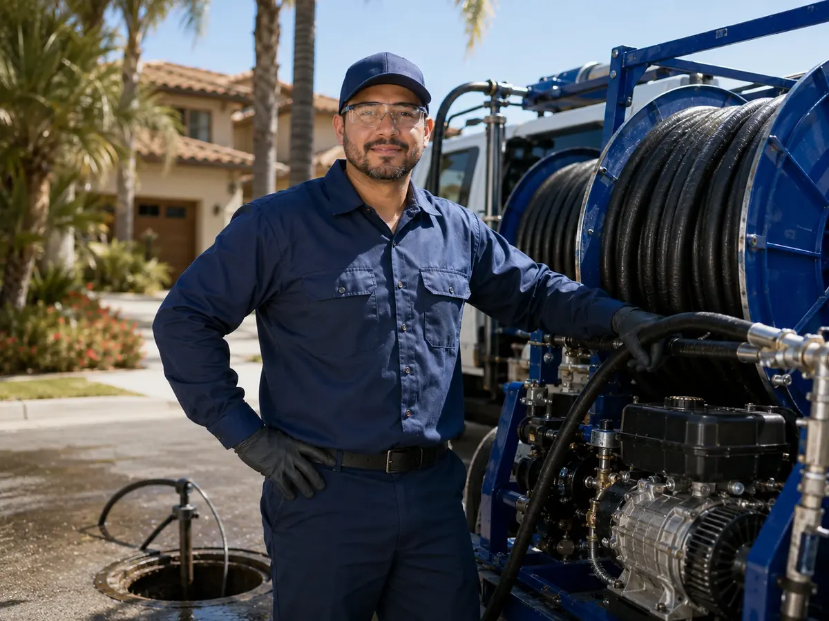 Hydro jet sewer cleaning in Rodeo